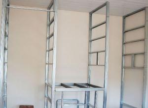 How to make a wardrobe with your own hands from plasterboard